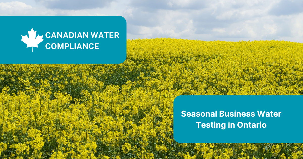 Seasonal Business Water Testing in Ontario